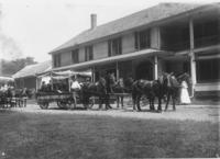 Band in the 4th of July Parade in front of Newfane Inn, Newfane, Vt.