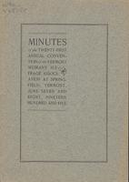 Twenty-First Annual Report of Vermont Woman's Suffrage Association and Minutes of the Annual Convention at Springfield, VErmont, Wednesday Evening and Thursday, June Seven and Eight, 1905.