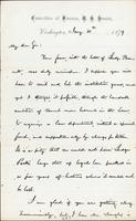 Justin Smith Morrill to Matthew H. Buckham, January 21, 1879