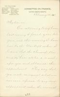 Justin Smith Morrill to Matthew H. Buckham, February 24, 1887