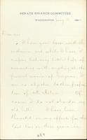 Justin Smith Morrill to Matthew H. Buckham, January 3, 1884