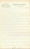 Justin Smith Morrill to Matthew H. Buckham, April 25, 1884