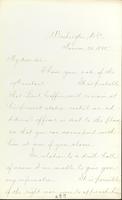 Justin Smith Morrill to Matthew H. Buckham, November 21, 1885