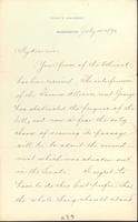 Justin Smith Morrill to Matthew H. Buckham, July 10, 1890