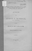 That an American tariff should not be superseded by a British tariff, with its             tail of excise, income, and other taxes : speech of Justin S. Morrill, of Vermont, in             the Senate of the United States, December 13, 1893.