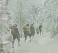 Snowshoers on Couching Lion (Camel's Hump)