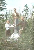 Buchanan boys at 592 marker at the Canadian border