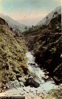 A river flowing in a valley in the countryside