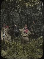 Ward Olney, Leverett Smith and the porkie (porcupine) near Mount Carmel