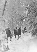 Snowshoers on Couching Lion (Camel's Hump)