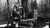 Worker building a collection box for E.R.R.L.