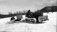 Worker on tractor