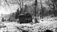 Bill Scott outside research shed