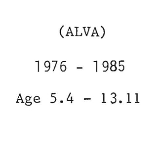 (Alva) Catalogue