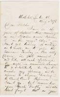 Ashley Dixon to [Andrew Craig?] Fletcher, 1876 August 4