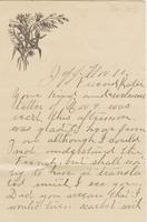 Willis Hubbard to Katherine Fletcher, [circa 1885] November 10